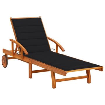 Chaise longue bois d'acacia