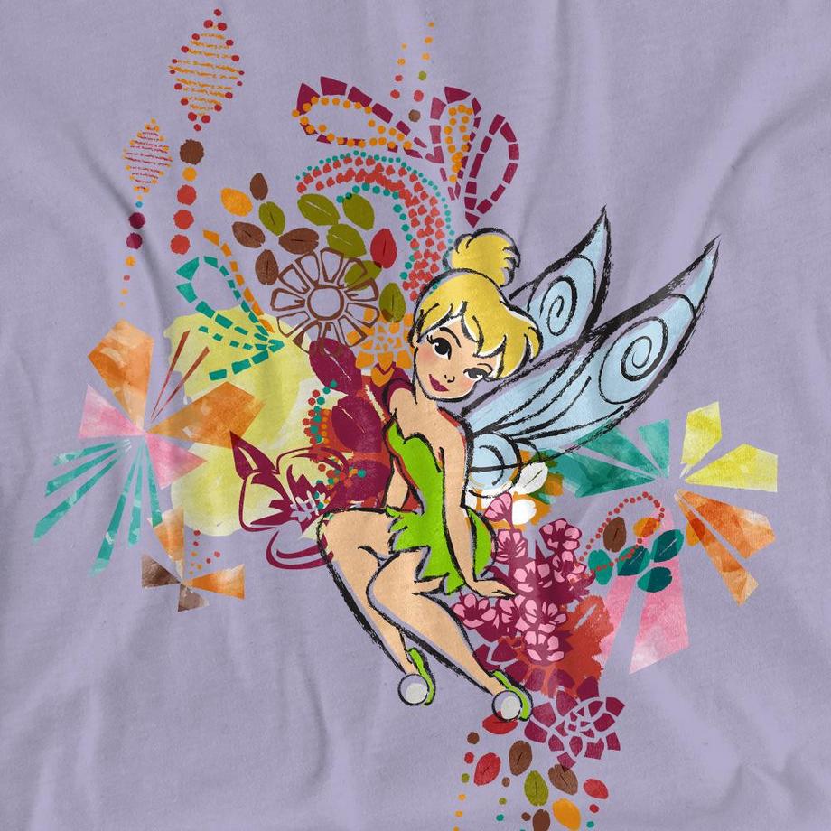 Disney Tinkerbell Imprimé Graphique Floral T-Shirt  