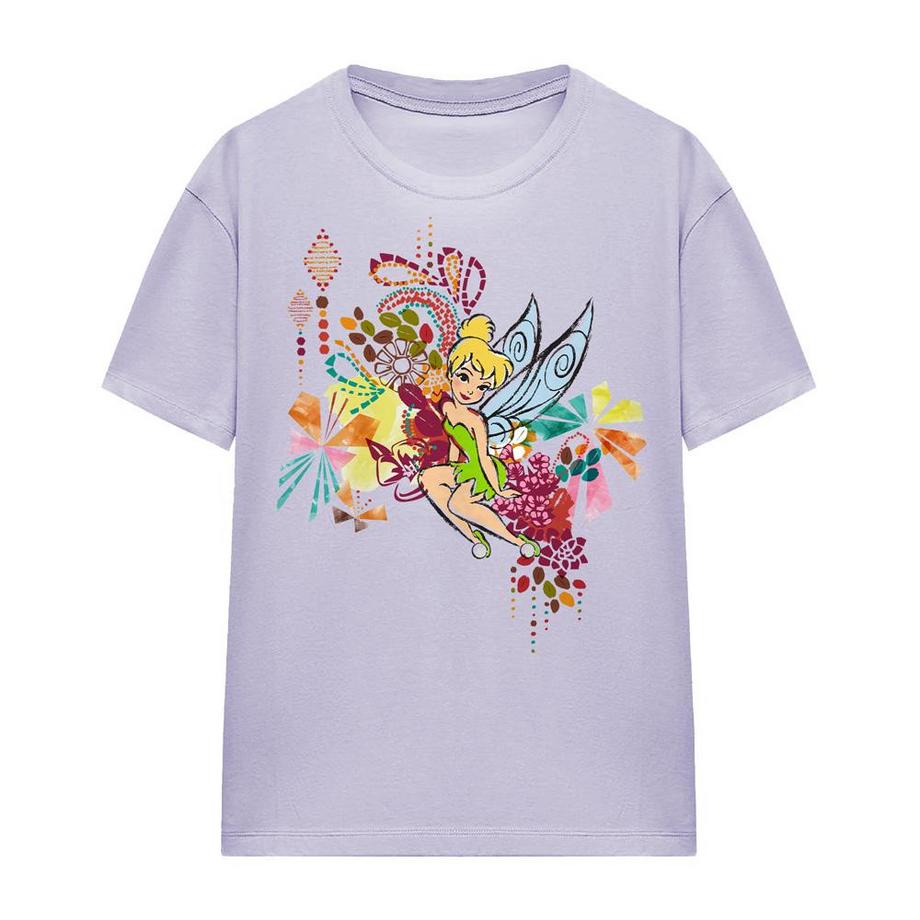 Tshirt motif Clochette motiftyle floral et géométrique
