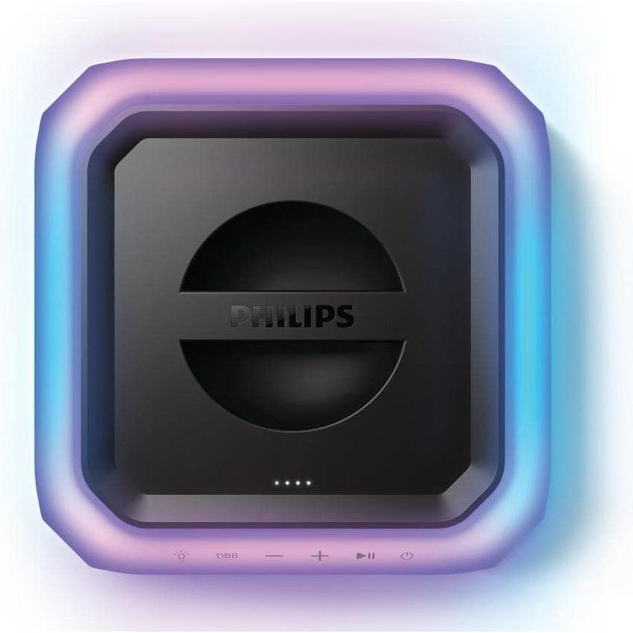 PHILIPS  TAX7207/10, Bluetooth Party Speaker Bis 12h Akku, 80 Watt RMS, Light Show 
