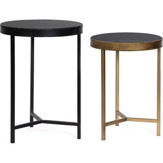 mutoni Table d&#039;appoint Yamir ronde haute (set de 2)  