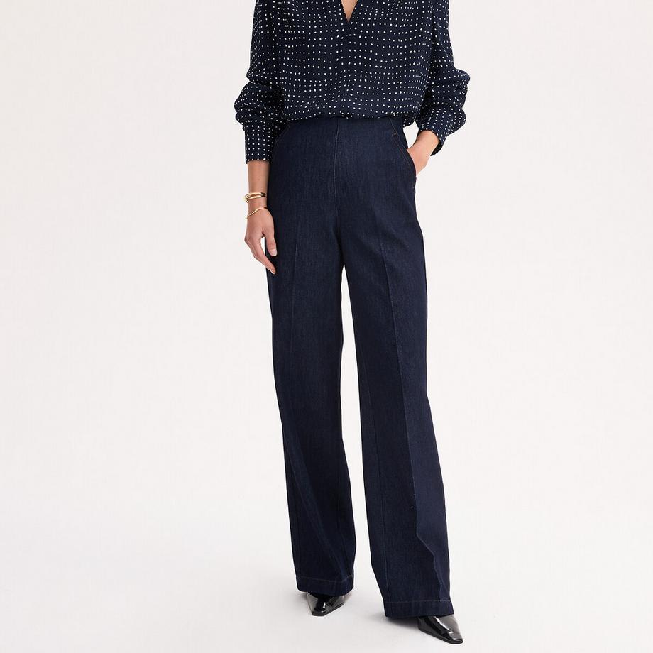 Weite Jeans aus Baumwolle mit seitlichem