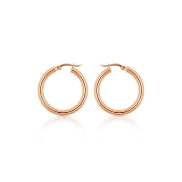 Creolen Rotgold 750 Runddraht Scharnier 26mm