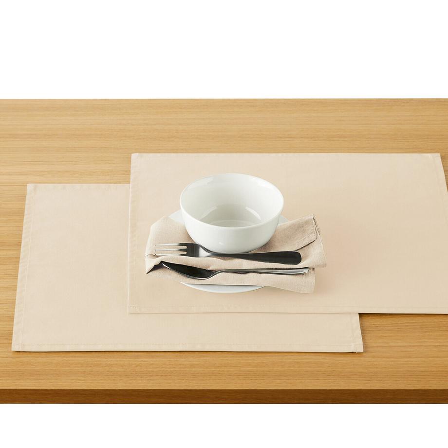 La Redoute Intérieurs  Lot 2 sets de table coton enduit souple 