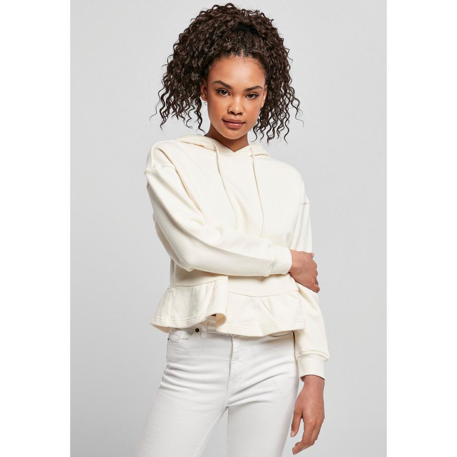 URBAN CLASSICS Felpa con Cappuccio Volant Bio Taglie Forti  