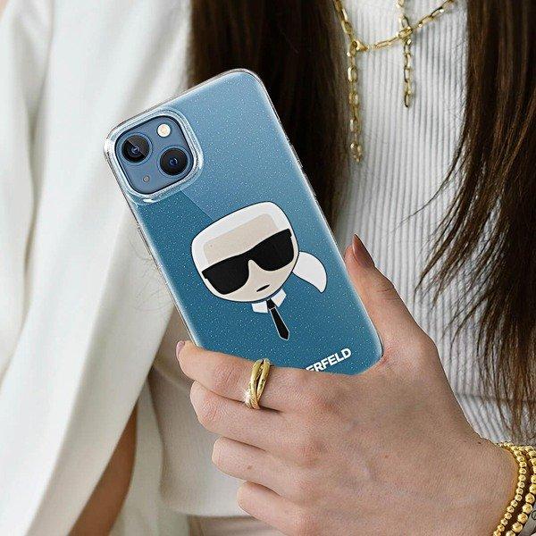 KARL LAGERFELD  Coque paillettes Karl iPhone 13 Mini 