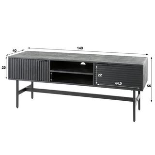 mutoni Buffet bas TV Marina Mango noir 140  