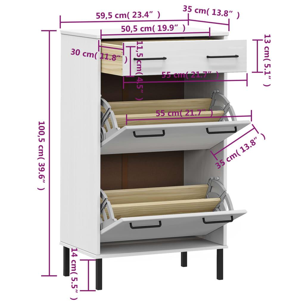 VidaXL Schuhschrank kiefernholz  