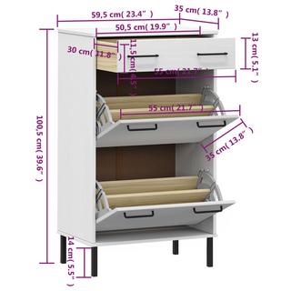 VidaXL Schuhschrank kiefernholz  