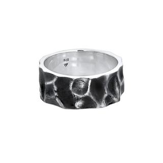 Kuzzoi  Bague Herren Bandring Geschmiedet Used Look 925 Silber 