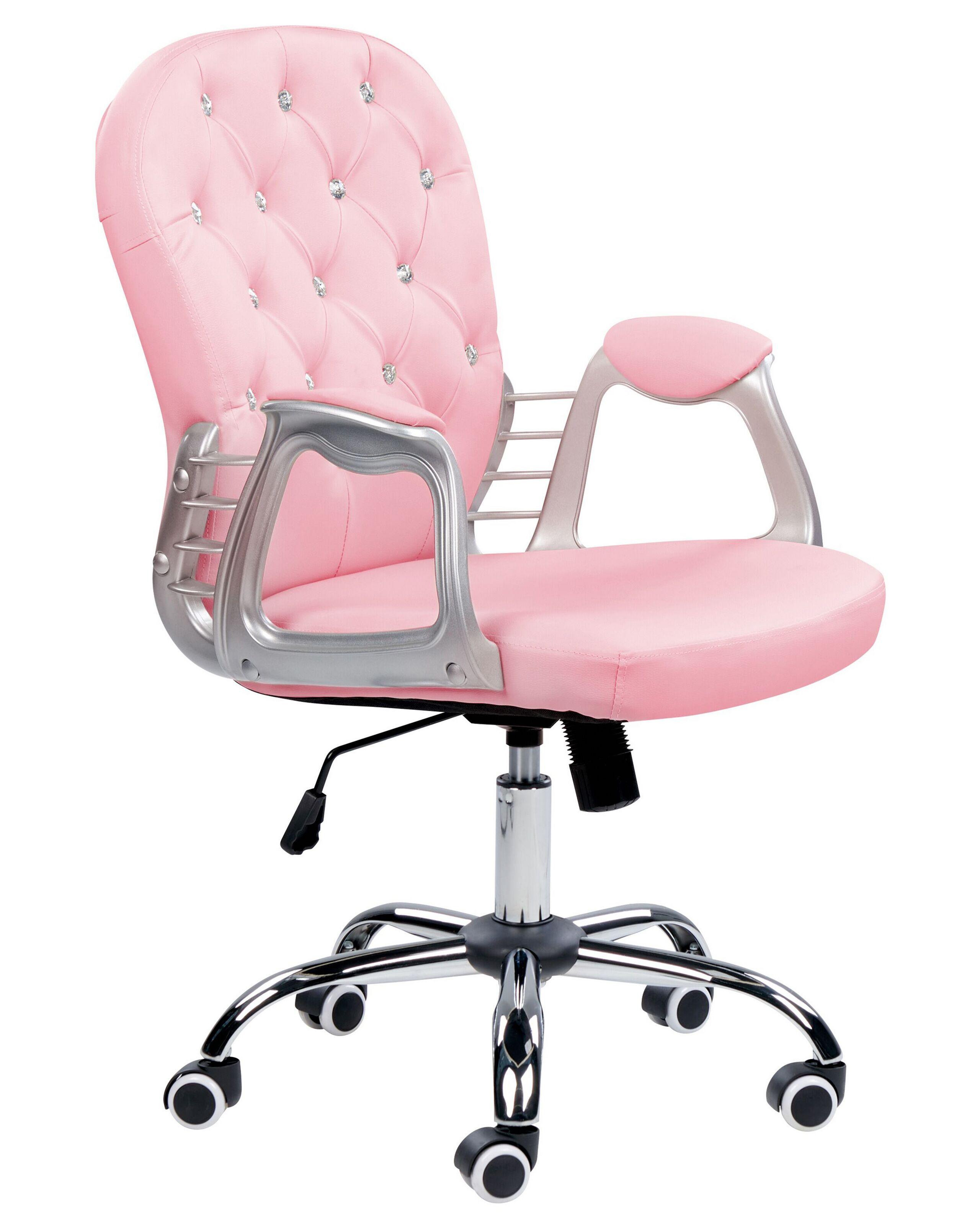 Beliani Chaise de bureau en Cuir PU Glamour PRINCESS  