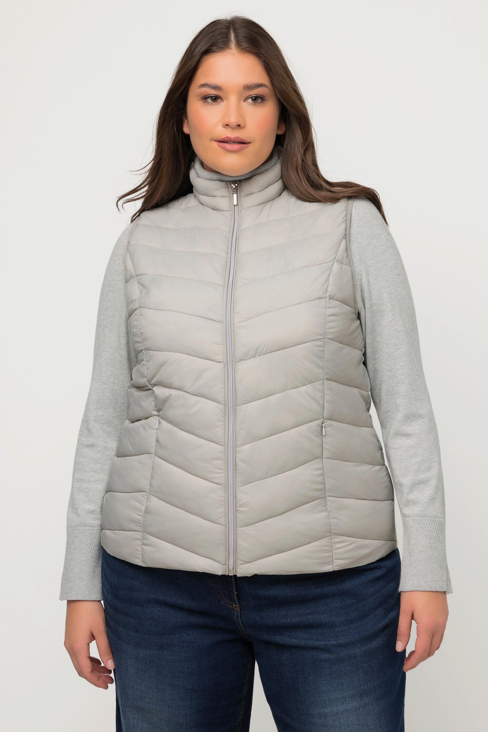 Ulla Popken  Gilet HYPRAR trapuntato e idrorepellente con colletto alto 