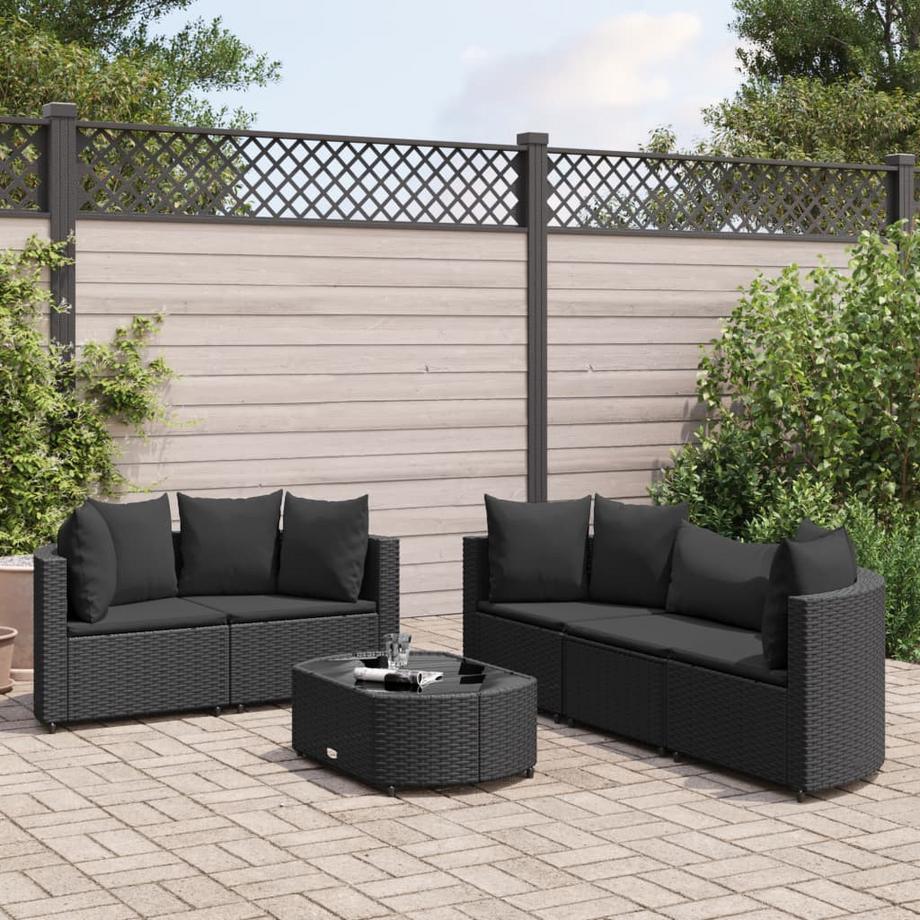 VidaXL set salotto da giardino Polirattan  