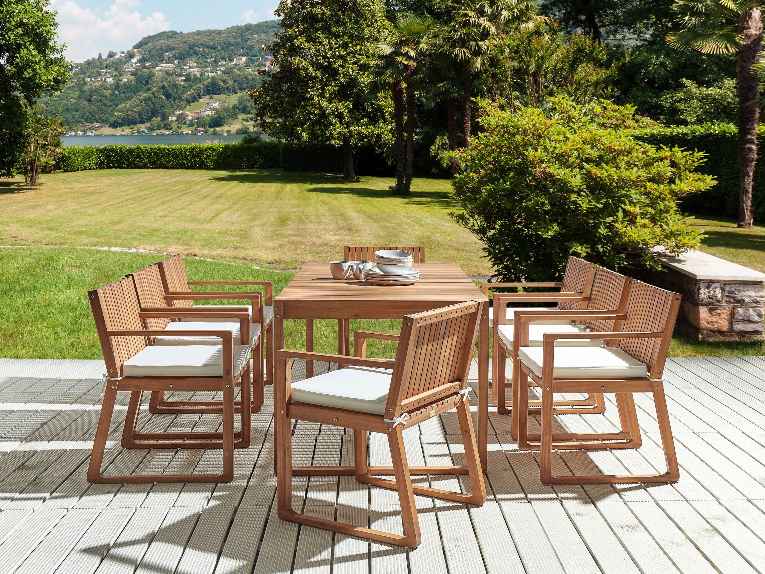 Beliani Set di 8 cuscini per sedie en Poliestere Scandinavo SASSARI  