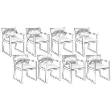 Lot de 8 coussins d'assise en Polyester Moderne SASSARI