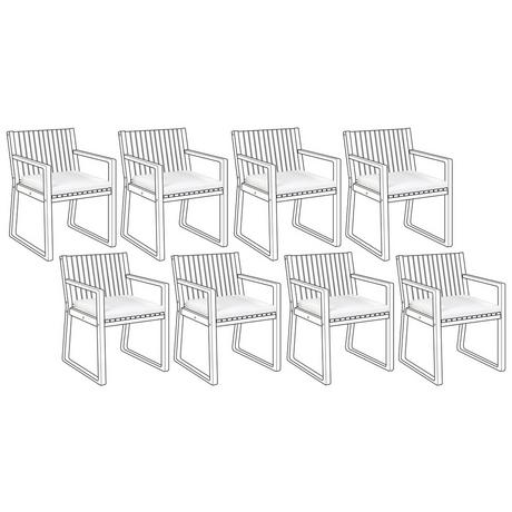 Beliani Set mit 8 Sitzkissen aus Polyester Modern SASSARI  