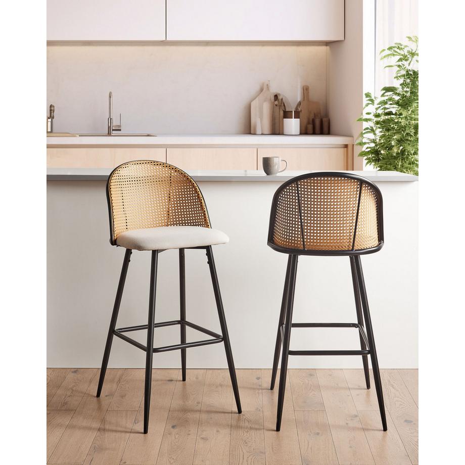 Beliani Set mit 2 Barstühlen aus Eisen  CORNELL  