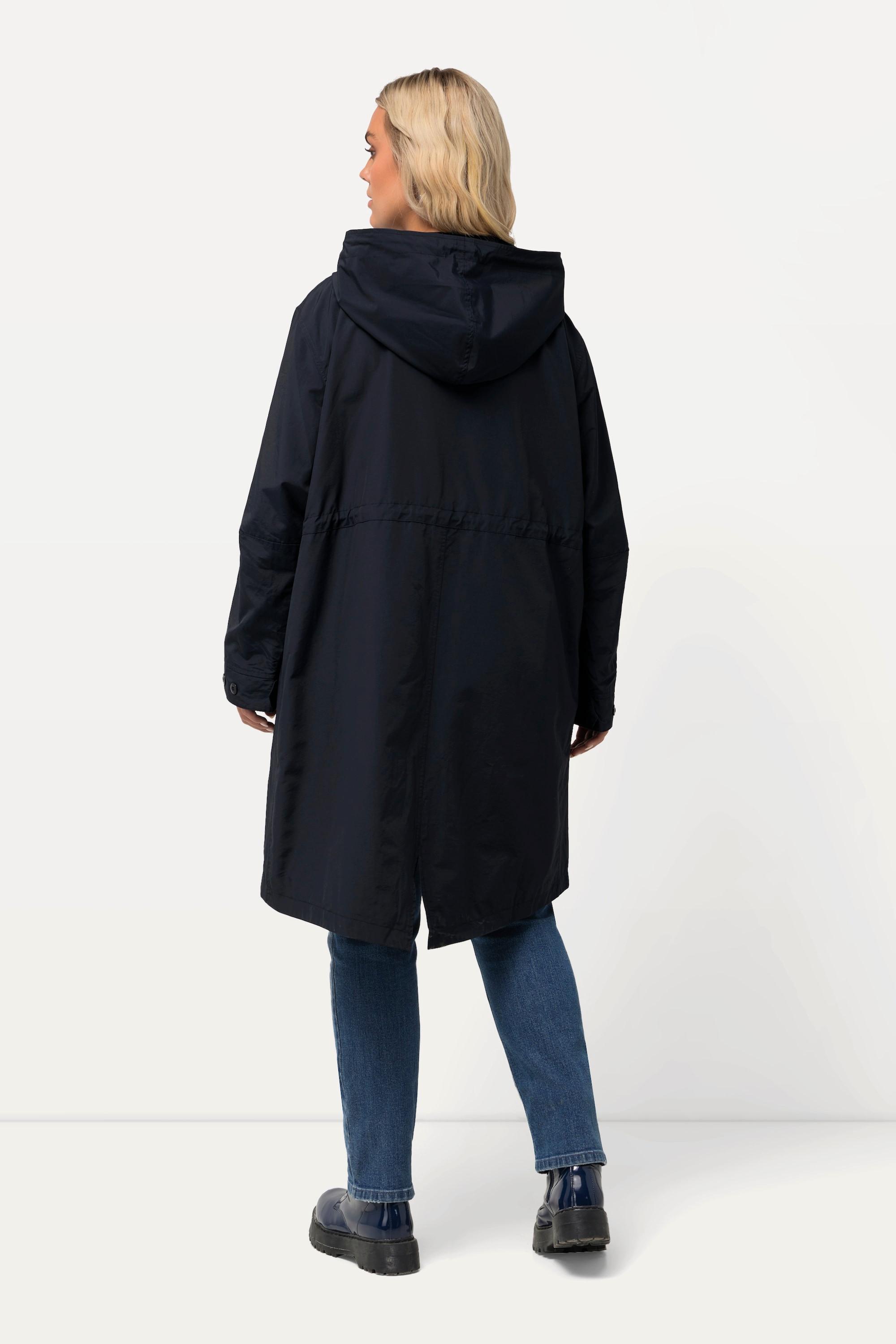 Ulla Popken  Parka idrorepellente HYPRAR con coulisse e cappuccio 