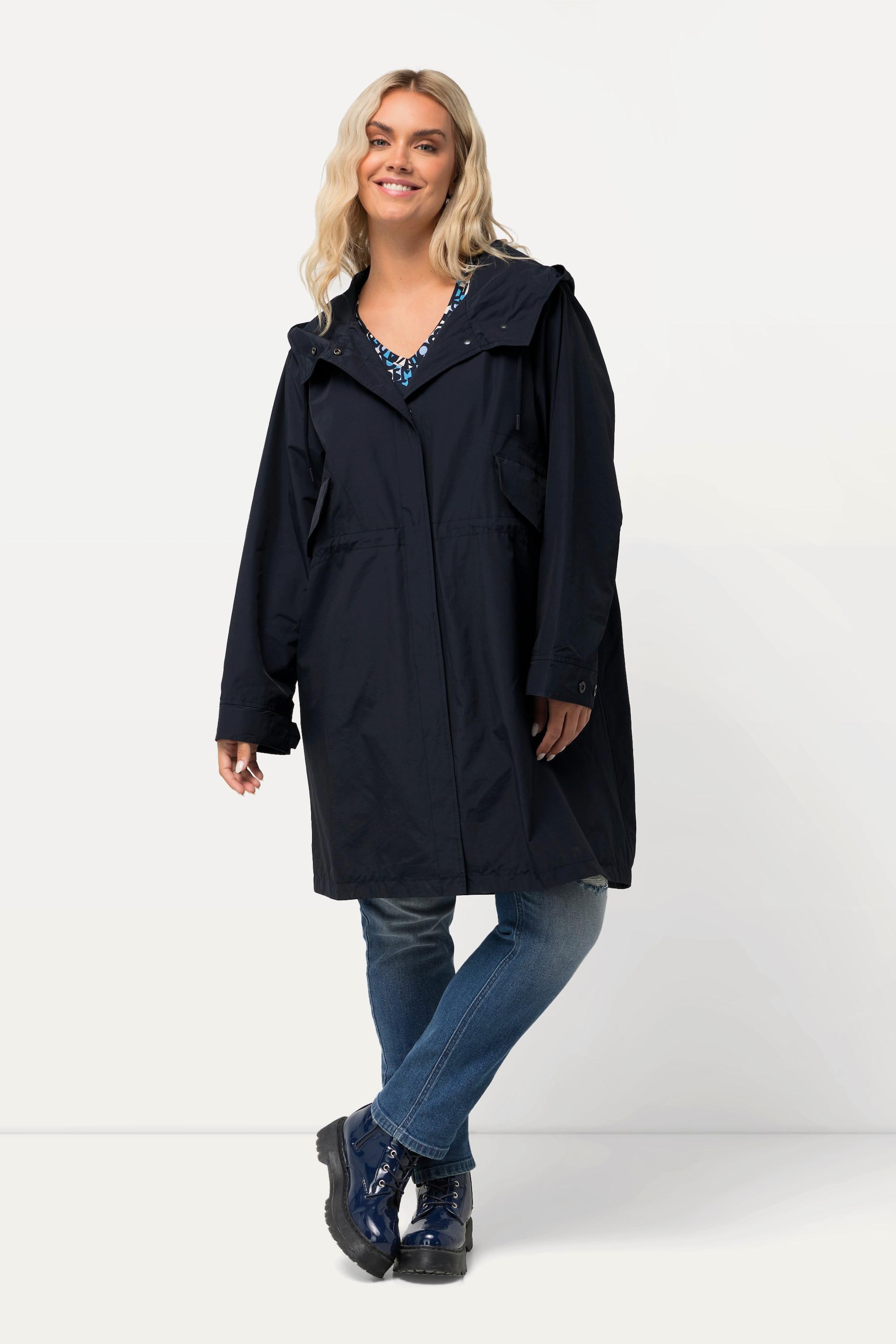 Ulla Popken  Parka idrorepellente HYPRAR con coulisse e cappuccio 