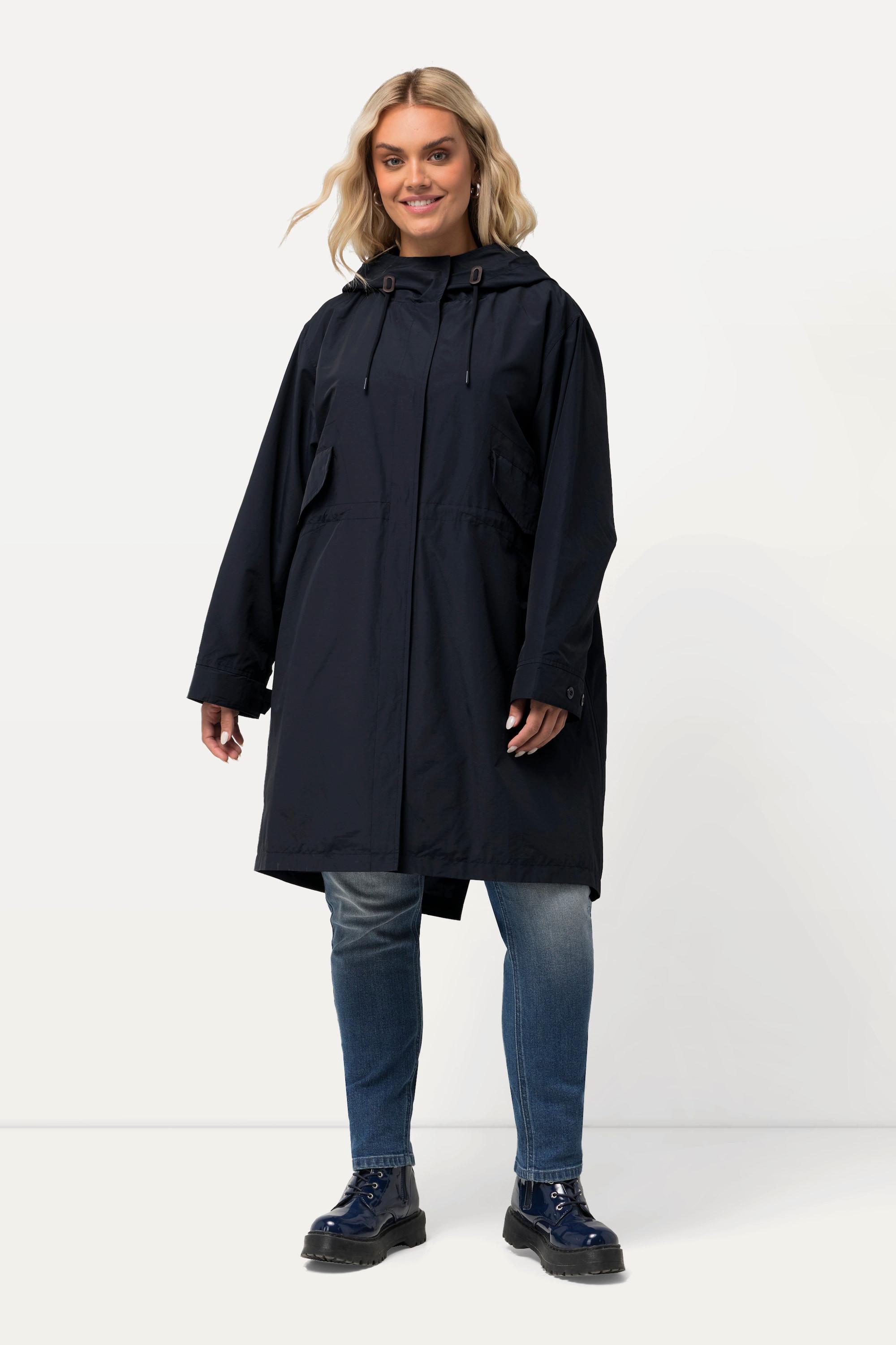 Ulla Popken  Parka idrorepellente HYPRAR con coulisse e cappuccio 