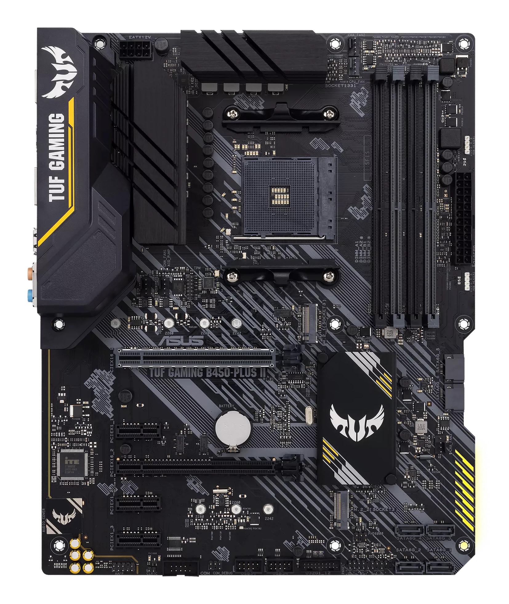 ASUS  ASUS TUF GAMING B450-PLUS II – Robustes und leistungsstarkes Motherboard für Gaming 
