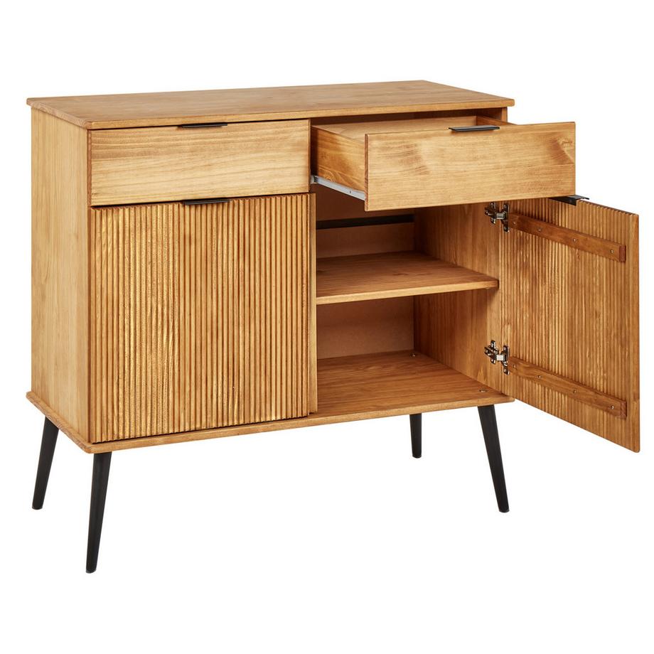 Beliani Sideboard mit 2 Türen aus Kiefernholz  TIMMINS  