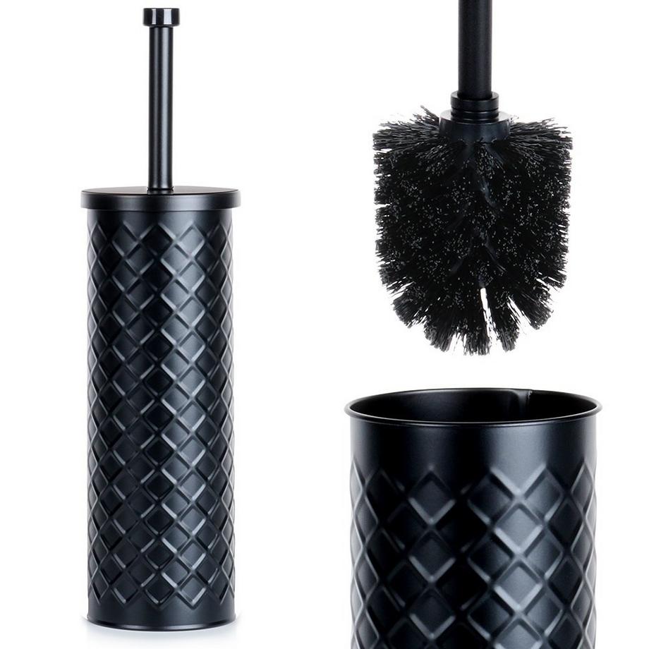 B2X  Elegante scopino per WC con setole nere resistenti 