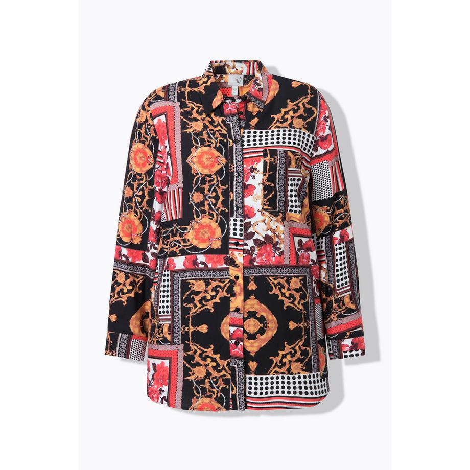 Ulla Popken Camicia con Design Stile Country Regular Fit  