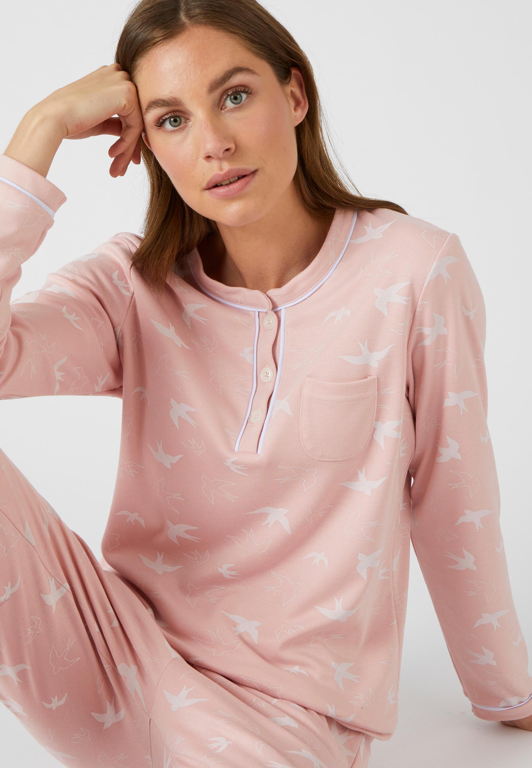Damart  Pyjama maille interlock Thermolactyl, biais au col. 