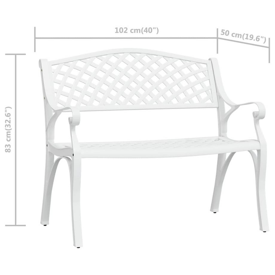 VidaXL Gartenbank aluminium  