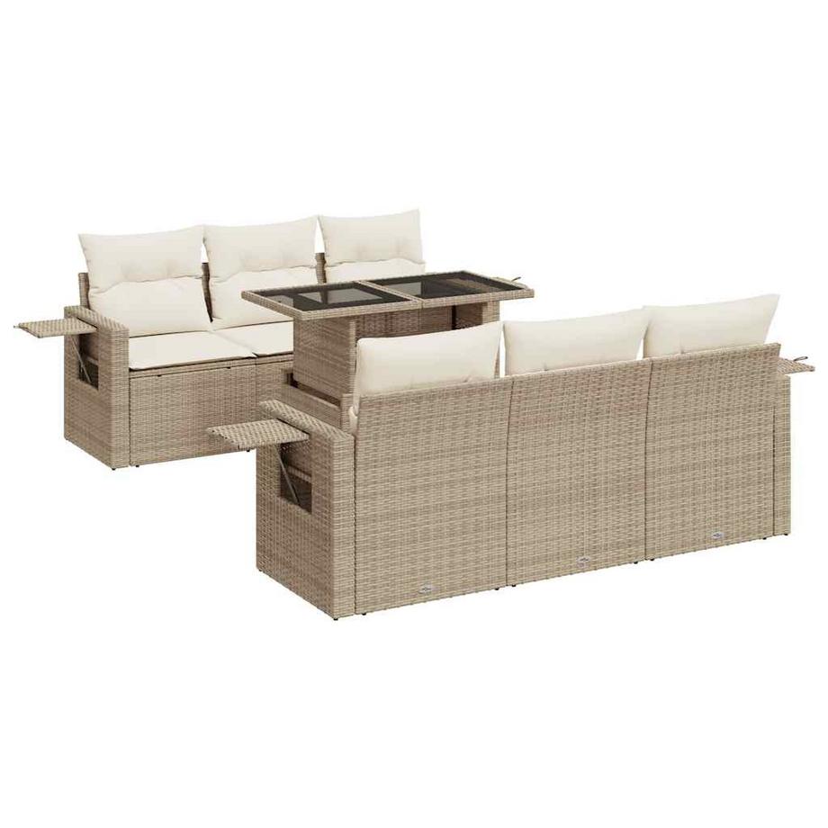 set di divani da giardino Polirattan