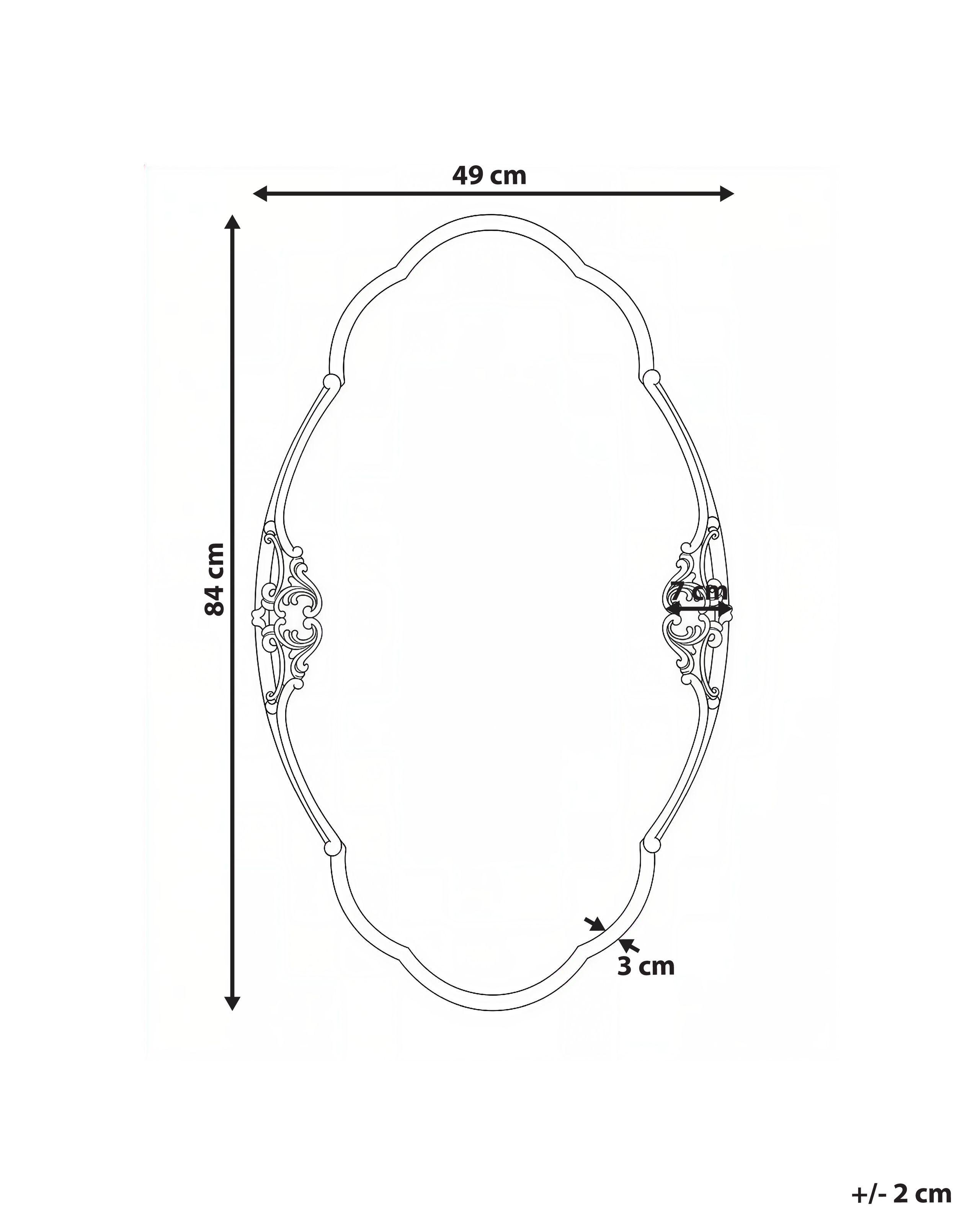 Beliani Wandspiegel aus Eisen Klassisch EPANNES  