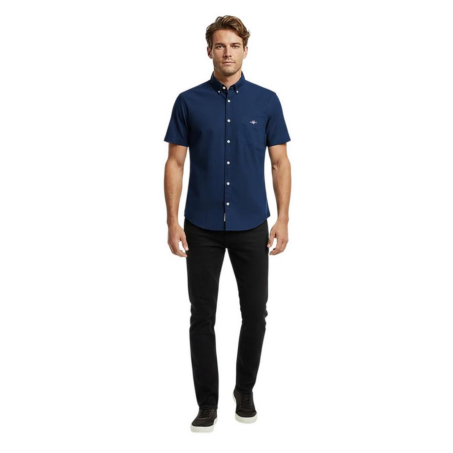 GANT Camicia Classica Maniche Corte in Popeline  