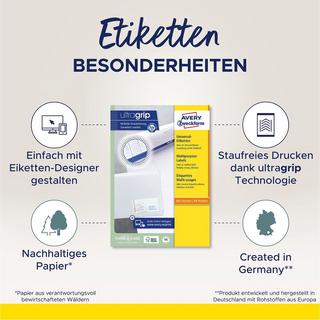 Avery-Zweckform AVERY ZWECKFORM Universal-Etiketten 105x48mm, 1200 Stk.  