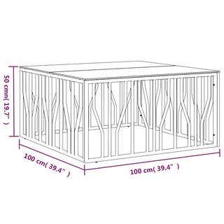 VidaXL Table basse acier inoxydable  