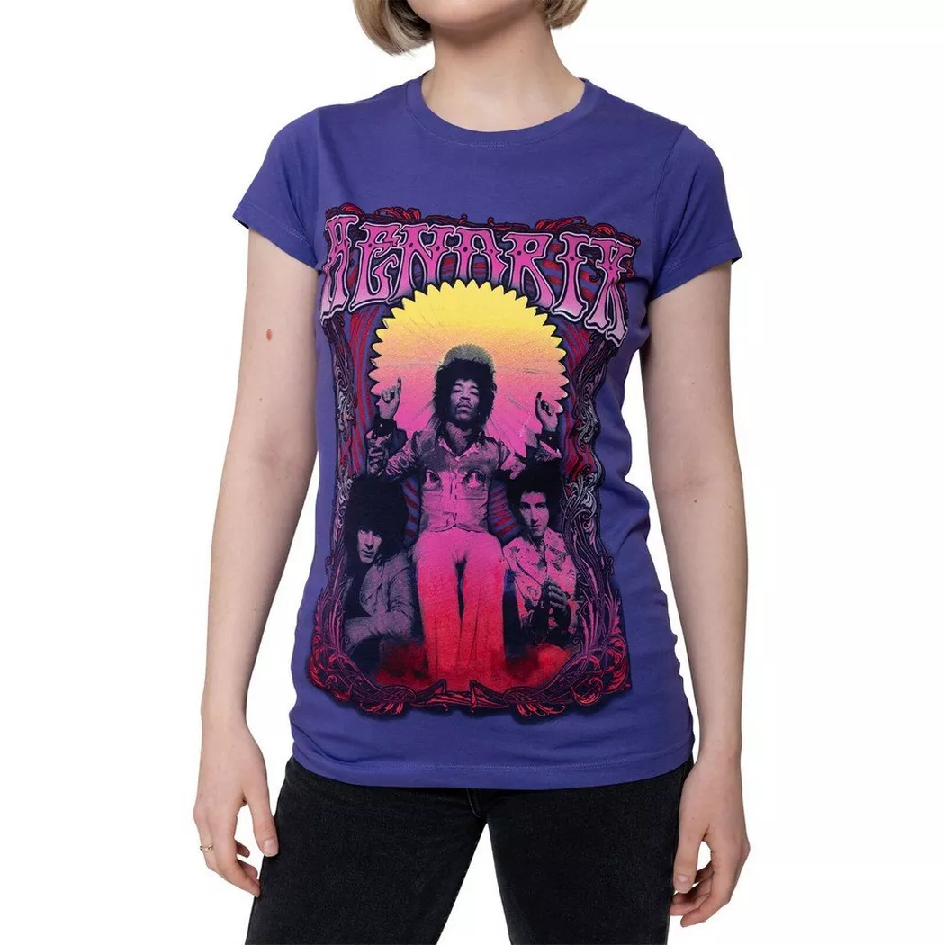 Jimi Hendrix - Karl Ferris Wheel TShirt, für Damen, Lila, Größe XS