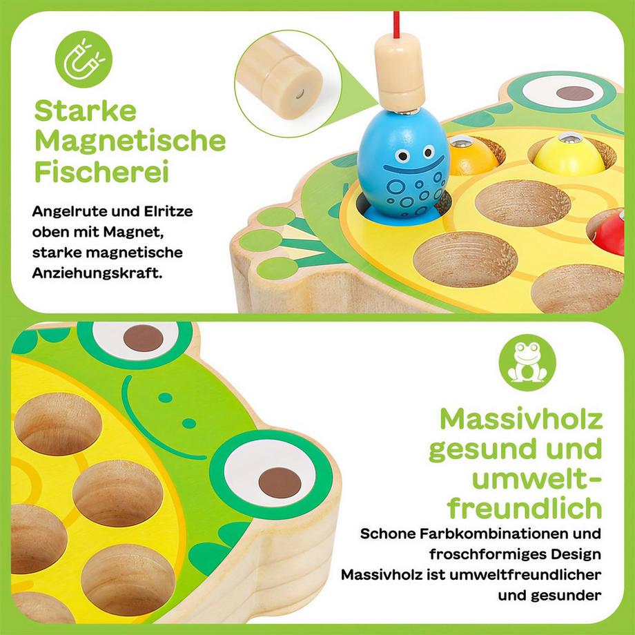 Activity-board  Magnetisches Angelspielzeug aus Holz Holzspielzeug für Kinder Motorikspielzeug 