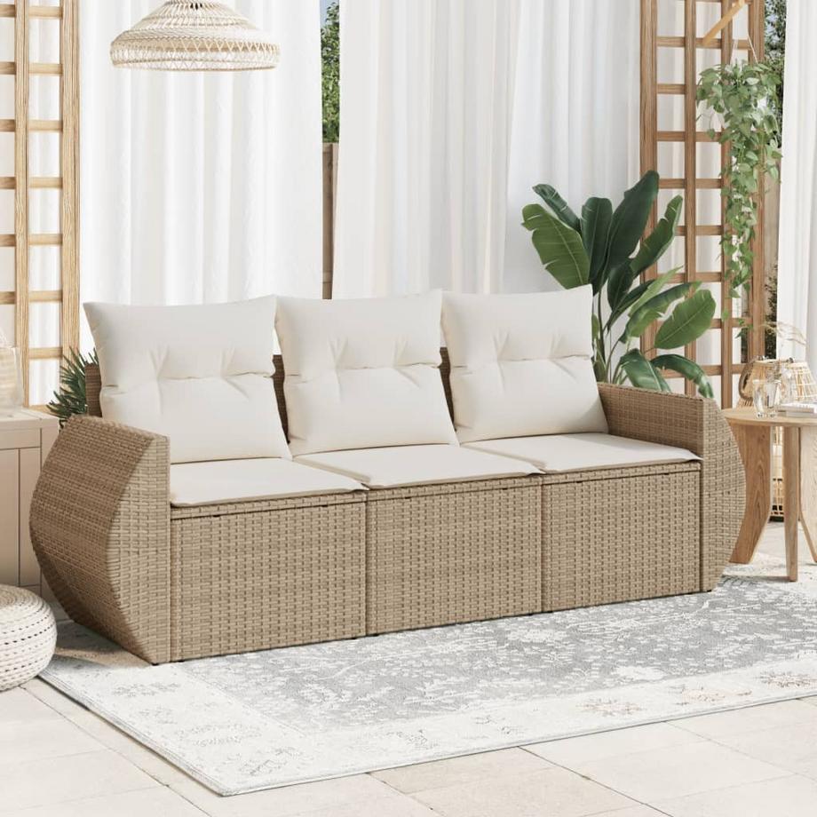 VidaXL set divano da giardino Polirattan  
