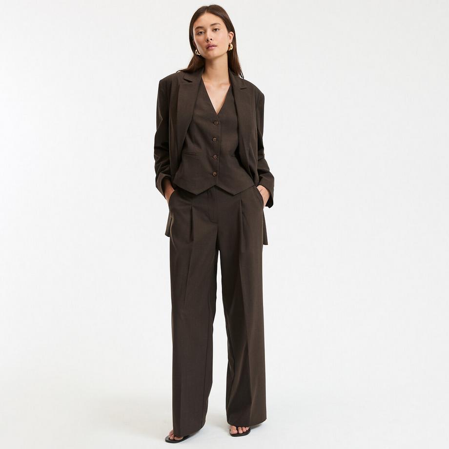 La Redoute Collections Pantaloni a gamba larga con piega  