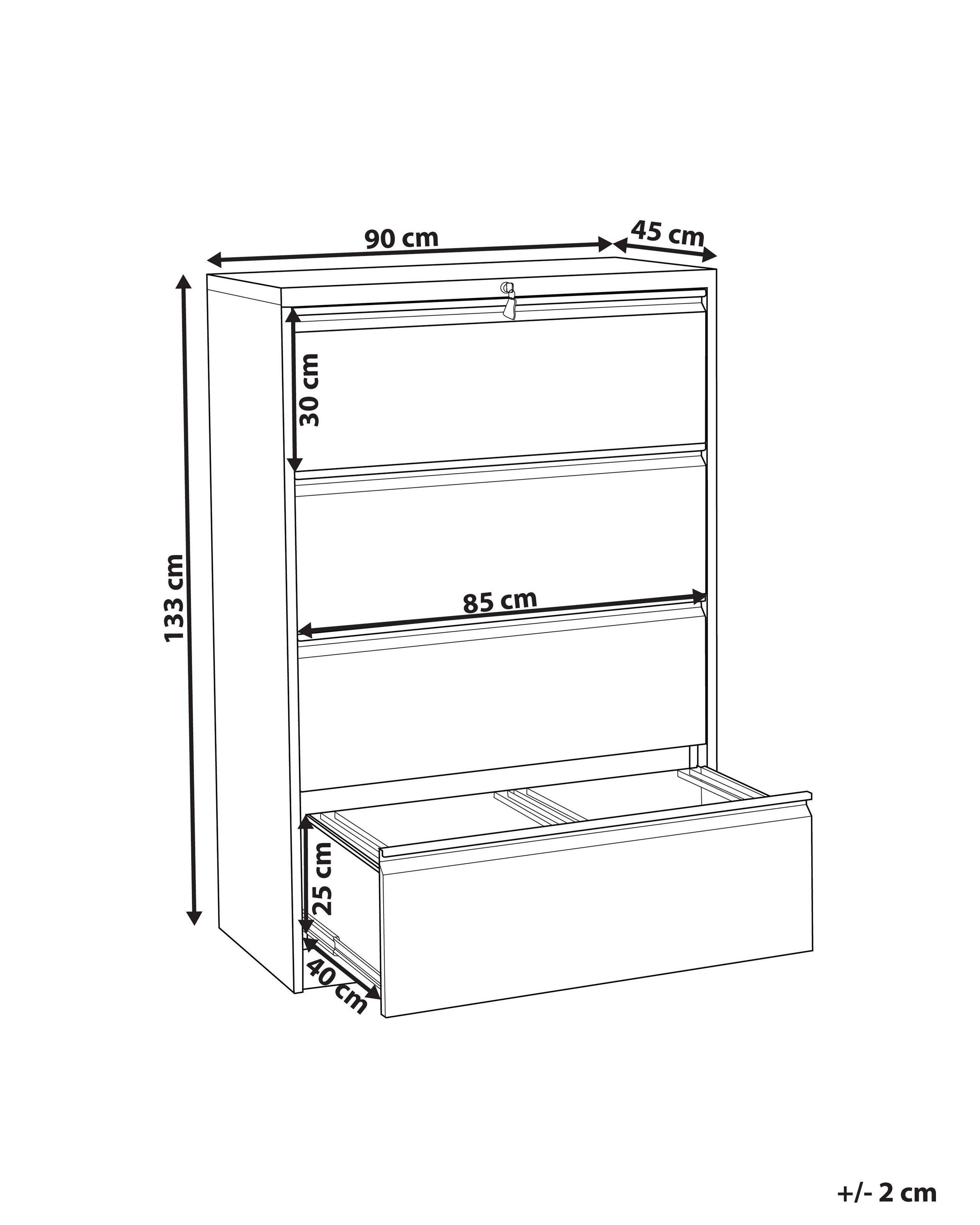 Beliani Meuble de rangement en Acier Industriel HALITE  