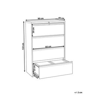 Beliani Meuble de rangement en Acier Industriel HALITE  