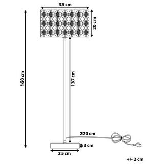 Beliani Lampadaire en Métal Glamour TENNA  