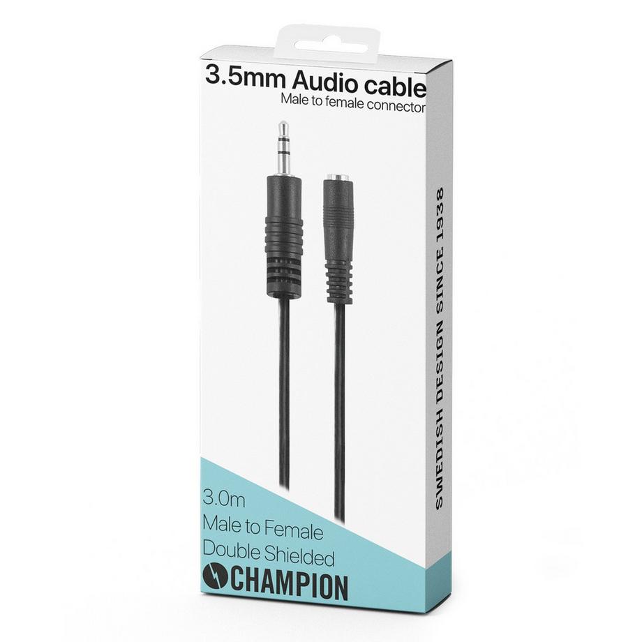 Champion  3,5 mm – 3,5 mm männlich-weiblich, 3,0 m 