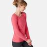 NYAMBA T-shirt fitness manches longues slim coton col rond femme rose  Rose
