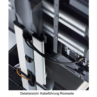 VCM Universal TV VESA Standfuß Ständer Fernseh Rack Alu Glas rollbar Rollen Blino ZW  