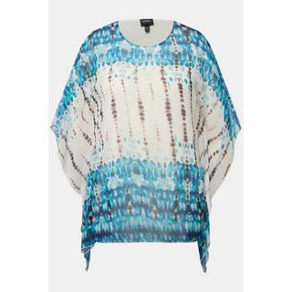 Ulla Popken  Blusa a doppio strato dal taglio oversize con scollo a girocollo e mezze maniche 