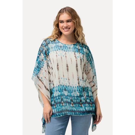 Ulla Popken  Blouse doublée oversize, col rond et manches courtes 