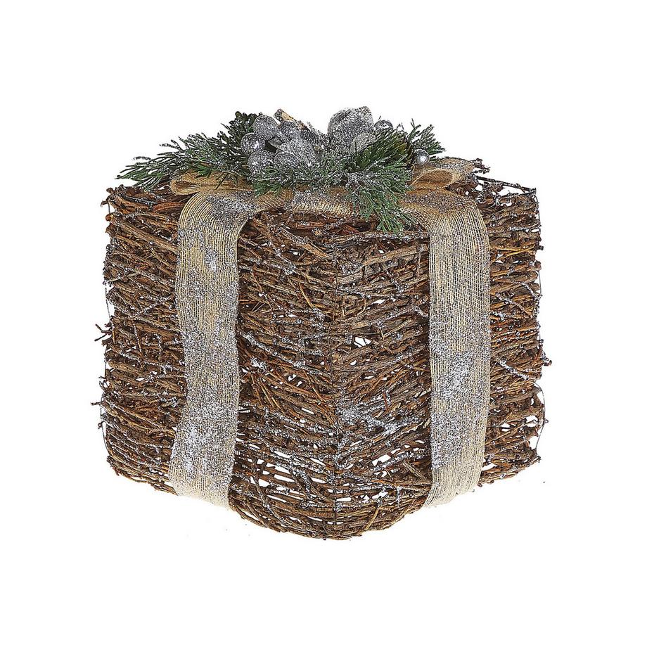 Beliani Lot de 2 décorations de Noël en Rotin  INARI  