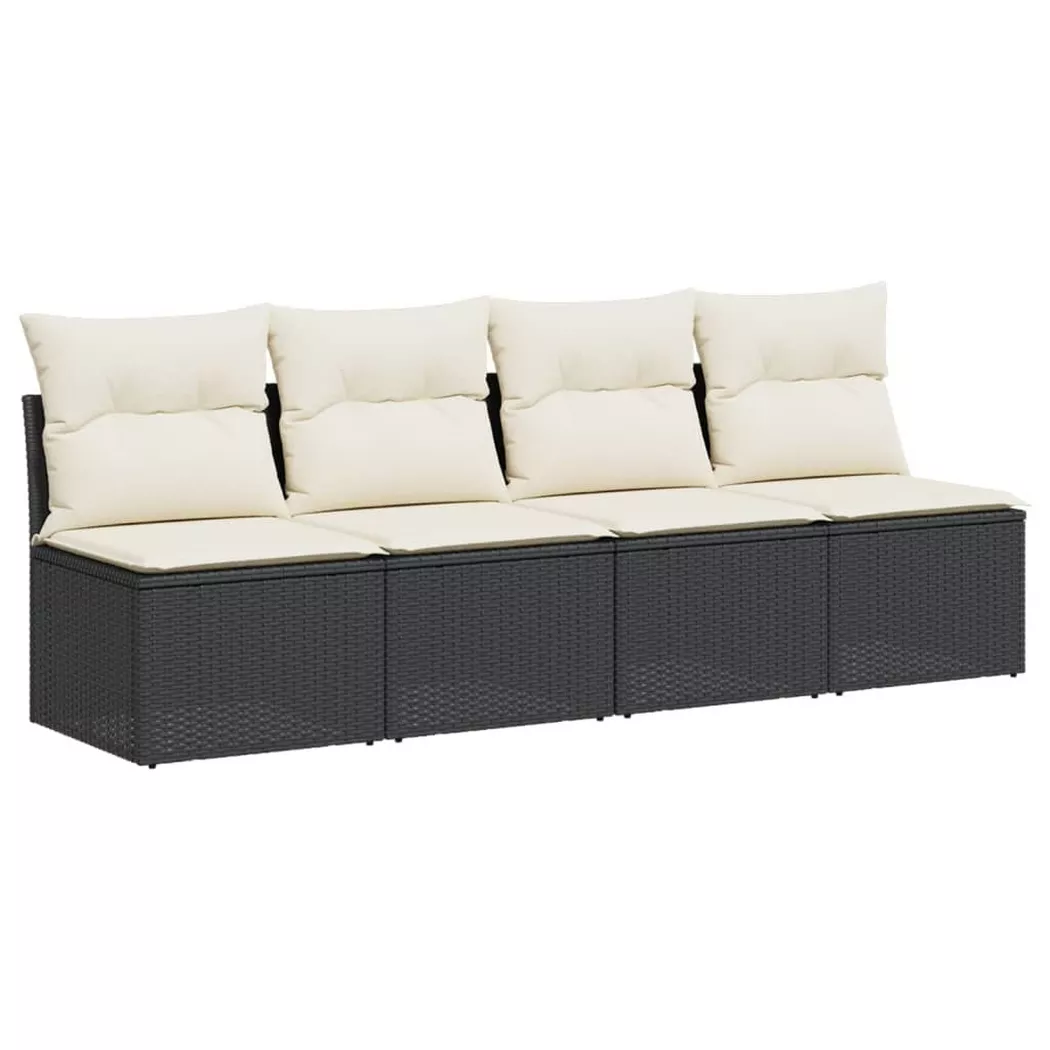 VidaXL - Gartensofa poly-rattan, One Size, Schwarz