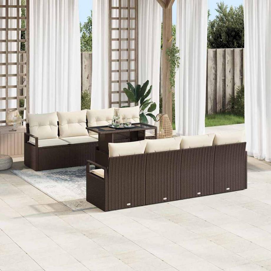 VidaXL Mobilier de jardin poly rattan  